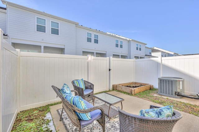 view of patio featuring cooling unit