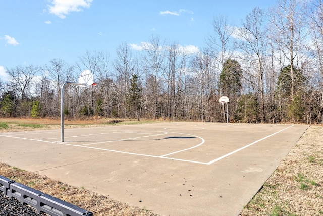 view of basketball court