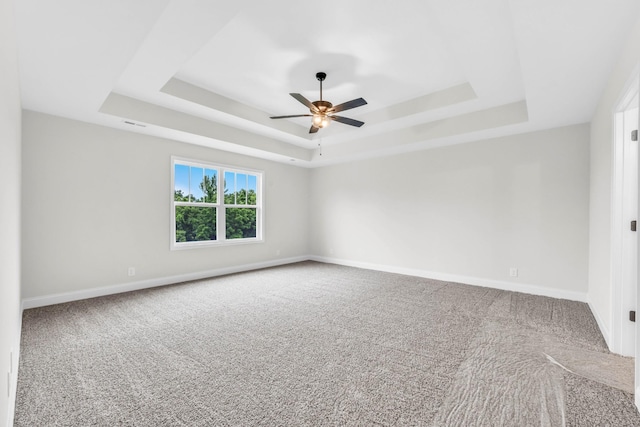 965 Palmyra Rd, Clarksville, TN 37040 - carpeted spare room featuring a raised ceiling, a ceiling fan, and baseboards