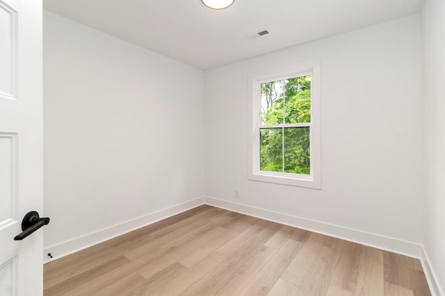 empty room featuring light hardwood / wood-style flooring