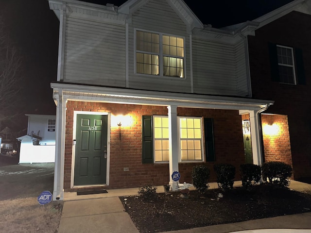 view of front of house with covered porch