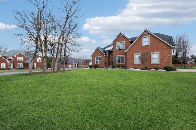 view of front of property with a front yard