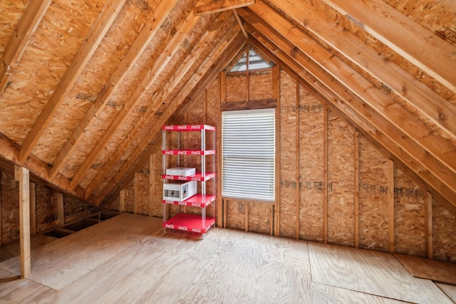 view of attic