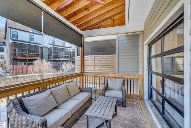 balcony featuring outdoor lounge area