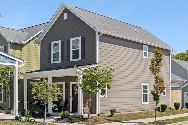 view of front of property with a porch