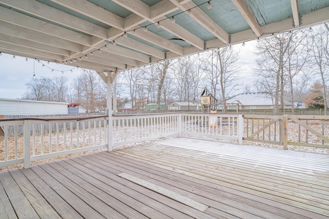 view of wooden deck