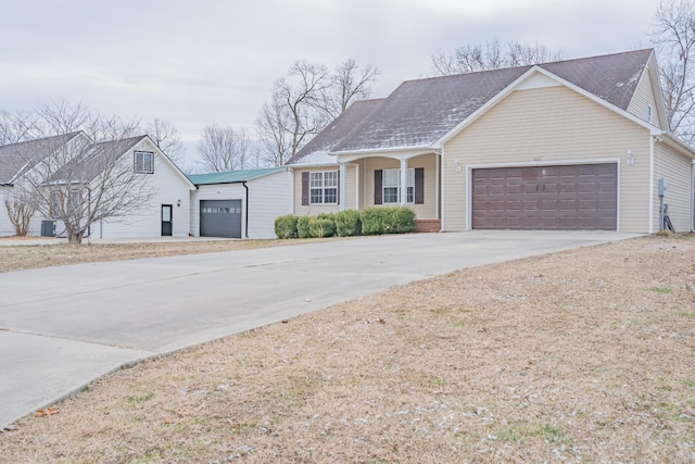 view of front facade with a garage