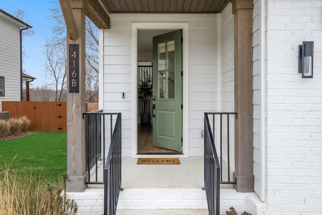 view of doorway to property