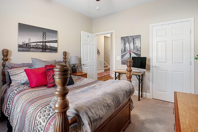 view of carpeted bedroom