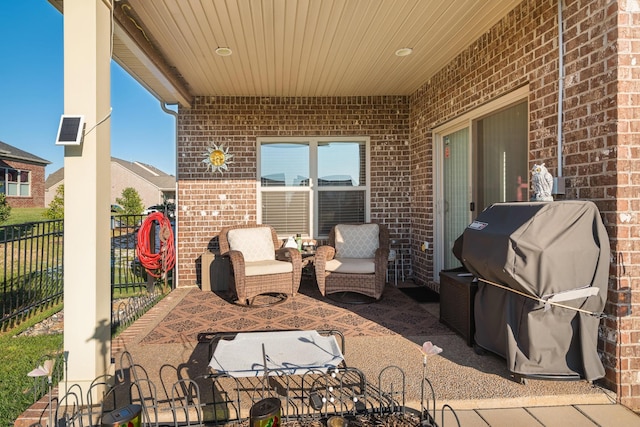 view of patio / terrace featuring area for grilling