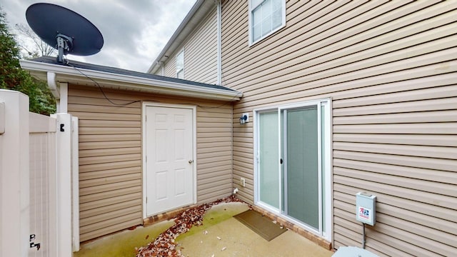 view of doorway to property