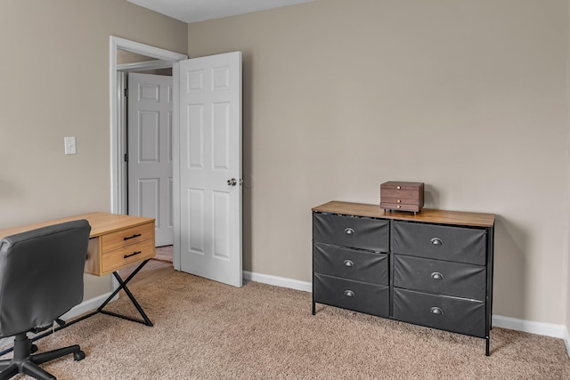 view of carpeted office