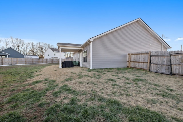 exterior space with a lawn