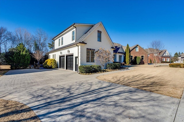 view of front property with a garage