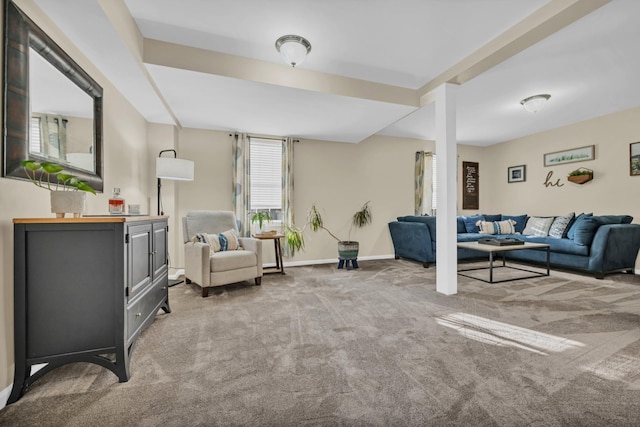 view of carpeted living room