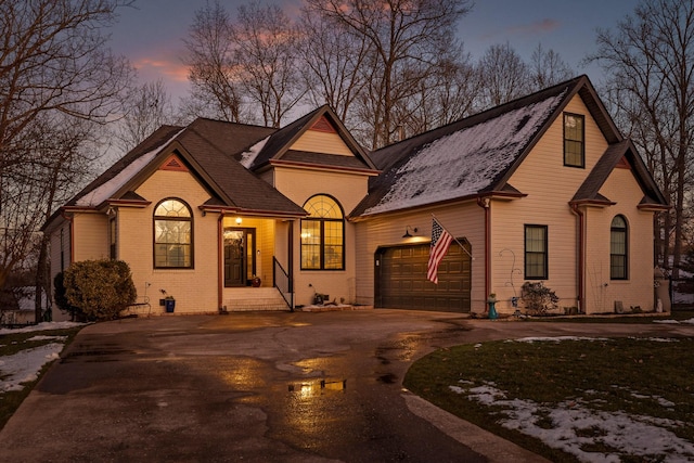 view of front of home featuring a garage