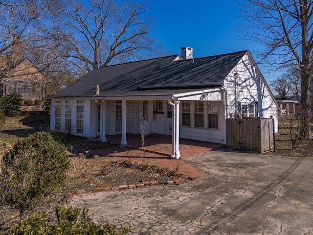 view of front of home