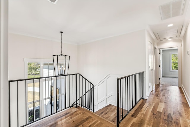 hallway featuring wood-type flooring