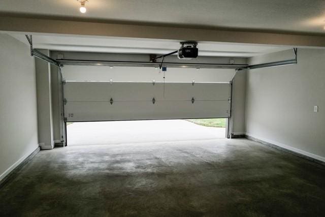 garage with baseboards