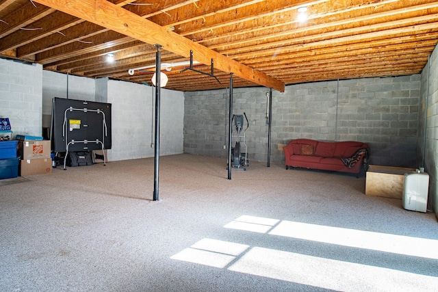 view of basement