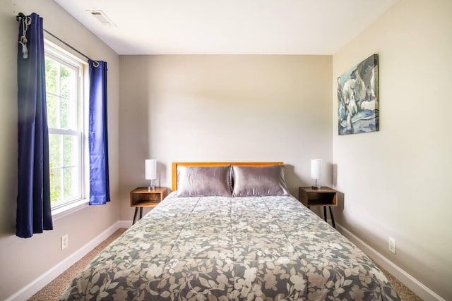 view of carpeted bedroom