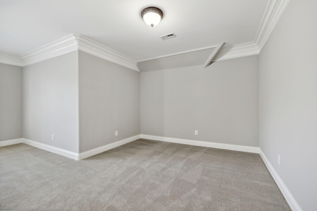 interior space with crown molding