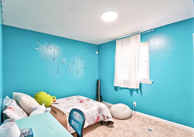 bedroom with carpet floors