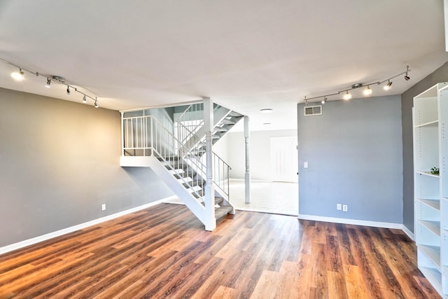 interior space featuring dark hardwood / wood-style flooring