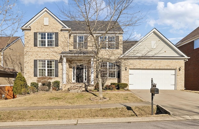 view of front facade featuring a garage