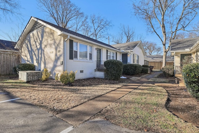 view of single story home