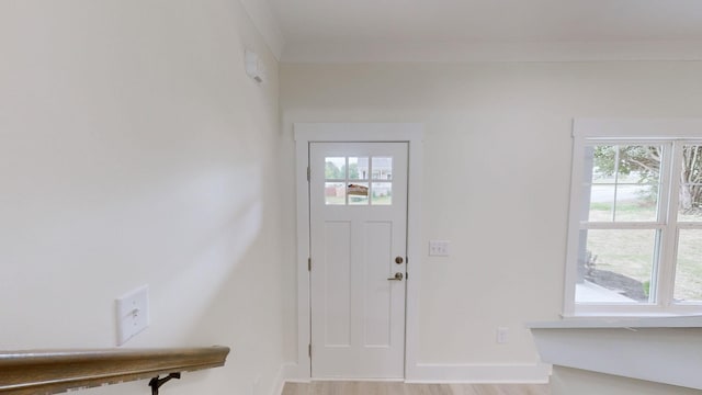 entryway featuring light wood-type flooring