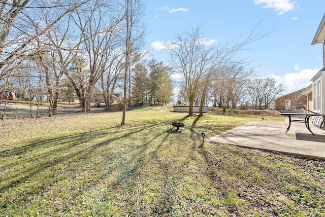 view of yard featuring a patio area