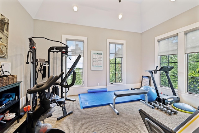 view of exercise room