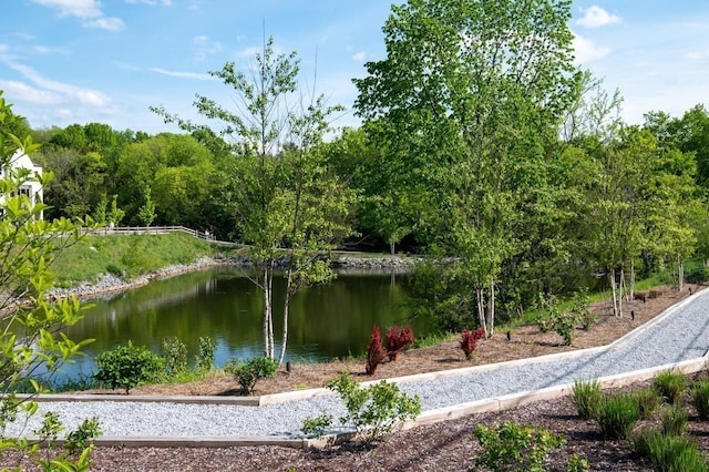 view of water feature