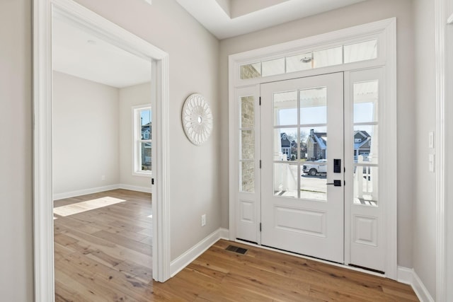 entryway featuring light wood-type flooring