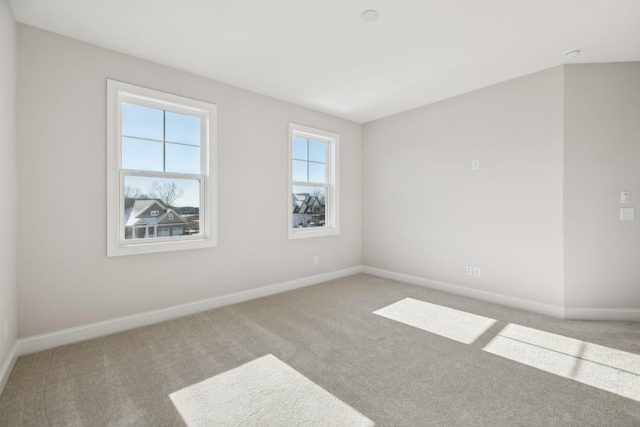 view of carpeted spare room