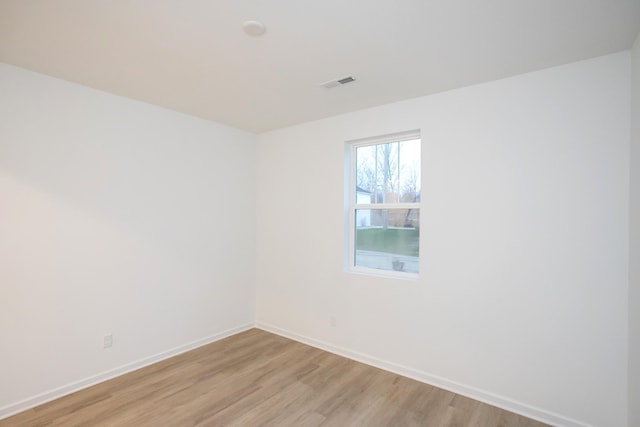 empty room featuring light wood-type flooring