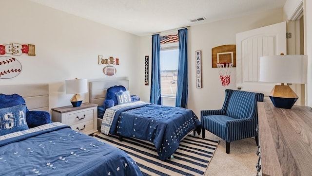 view of carpeted bedroom