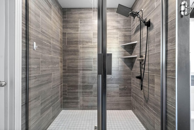 bathroom with an enclosed shower