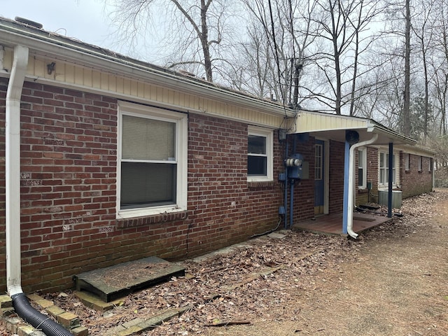 view of property exterior with central air condition unit