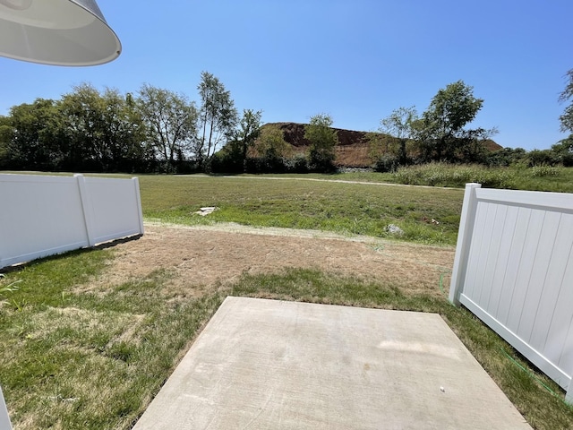 view of yard featuring a patio area