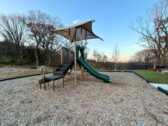 view of playground at dusk