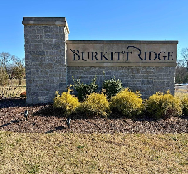 view of community sign