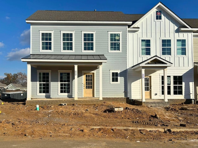 view of front of home with a porch