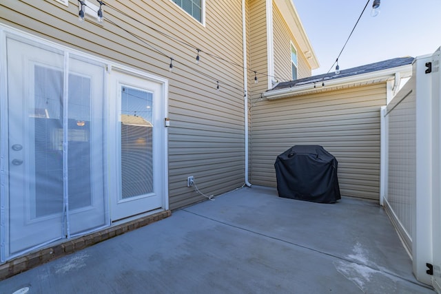 view of patio featuring area for grilling