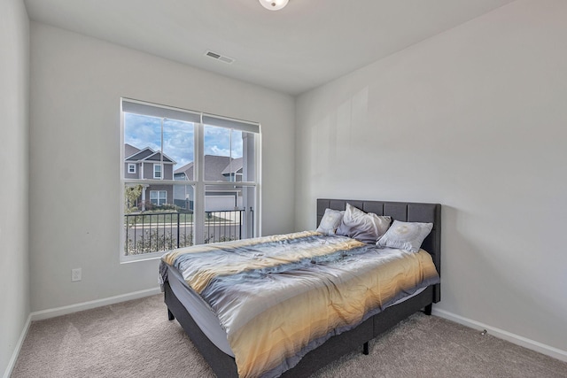 bedroom with carpet floors