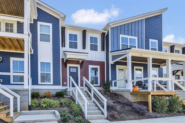 view of property with covered porch