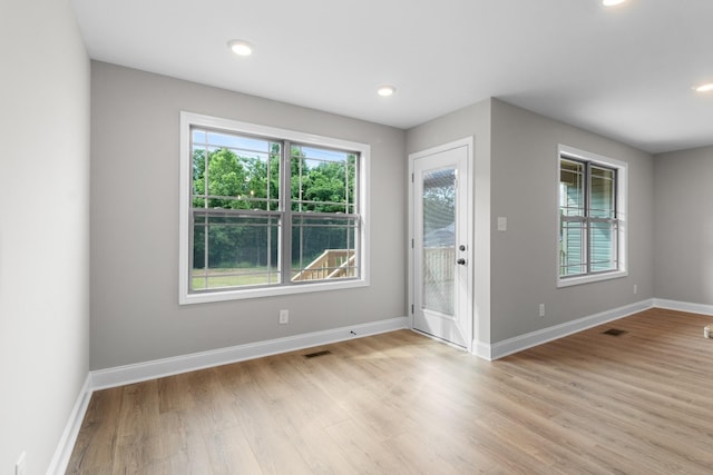 interior space featuring light hardwood / wood-style floors