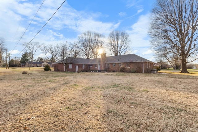 exterior space with a front lawn