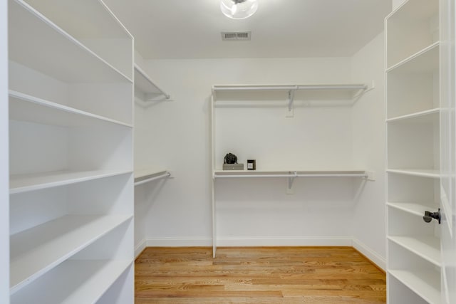 spacious closet featuring wood-type flooring